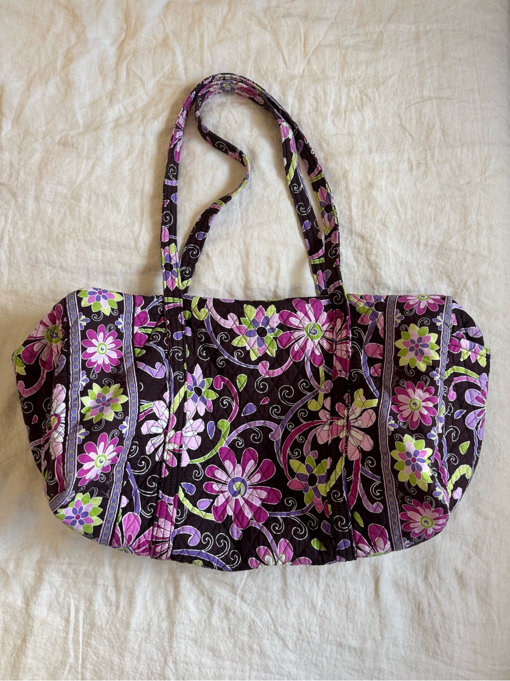 VERA BRADLEY Floral Quilted Duffel Bag